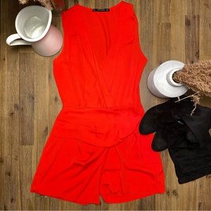🛍️ 4 for 20$ / Zara Dressy drapped Romper Red